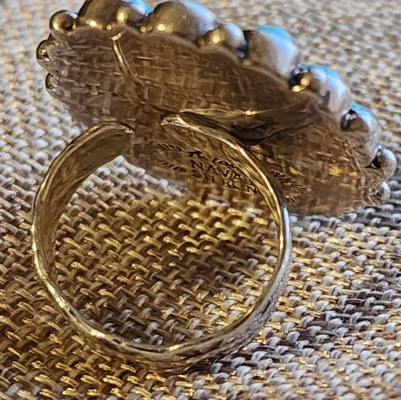 Native American Kingman And Sleeping Beauty Turquoise Adjustable Ring - Picture 9 of 9